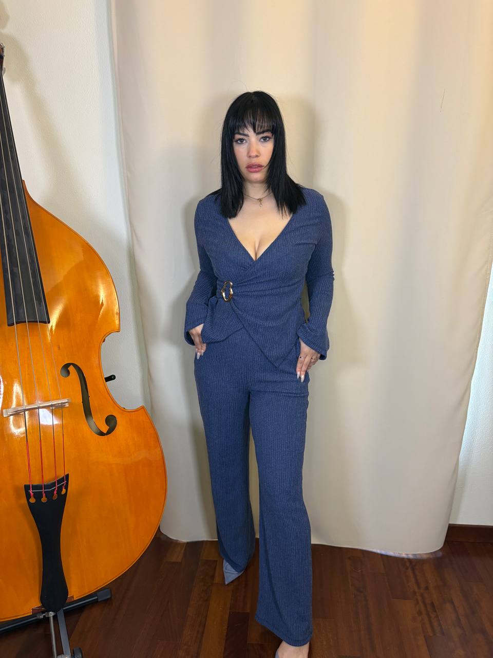 Completo Pantalone con Top Incrociato