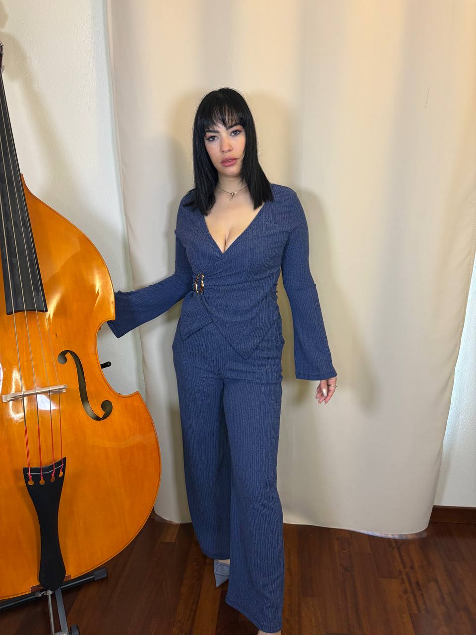 Completo Pantalone con Top Incrociato