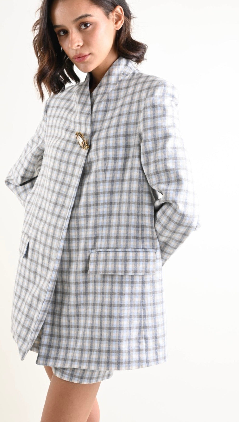 GIACCA STRUTTURATA A QUADRI