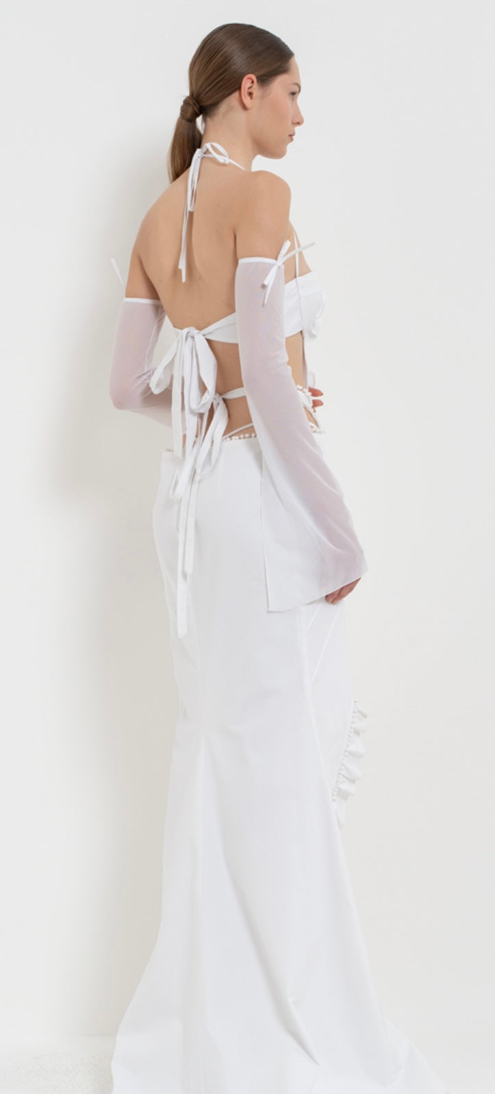 COMPLETO BIANCO "MERLETTO & PERLE "